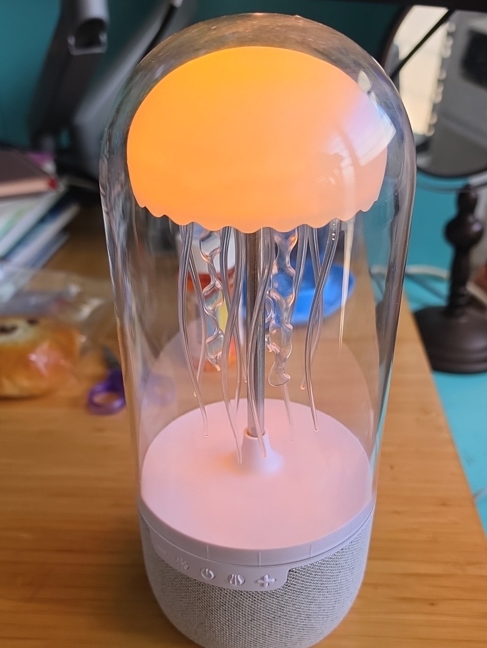 Jellyfish LED Mood Lamp Night Light - Orange Glow